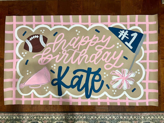 Custom Birthday Banner for Any Theme | Hand-Painted Party Backdrop | Personalized Butcher Paper Banner | Fast Shipping