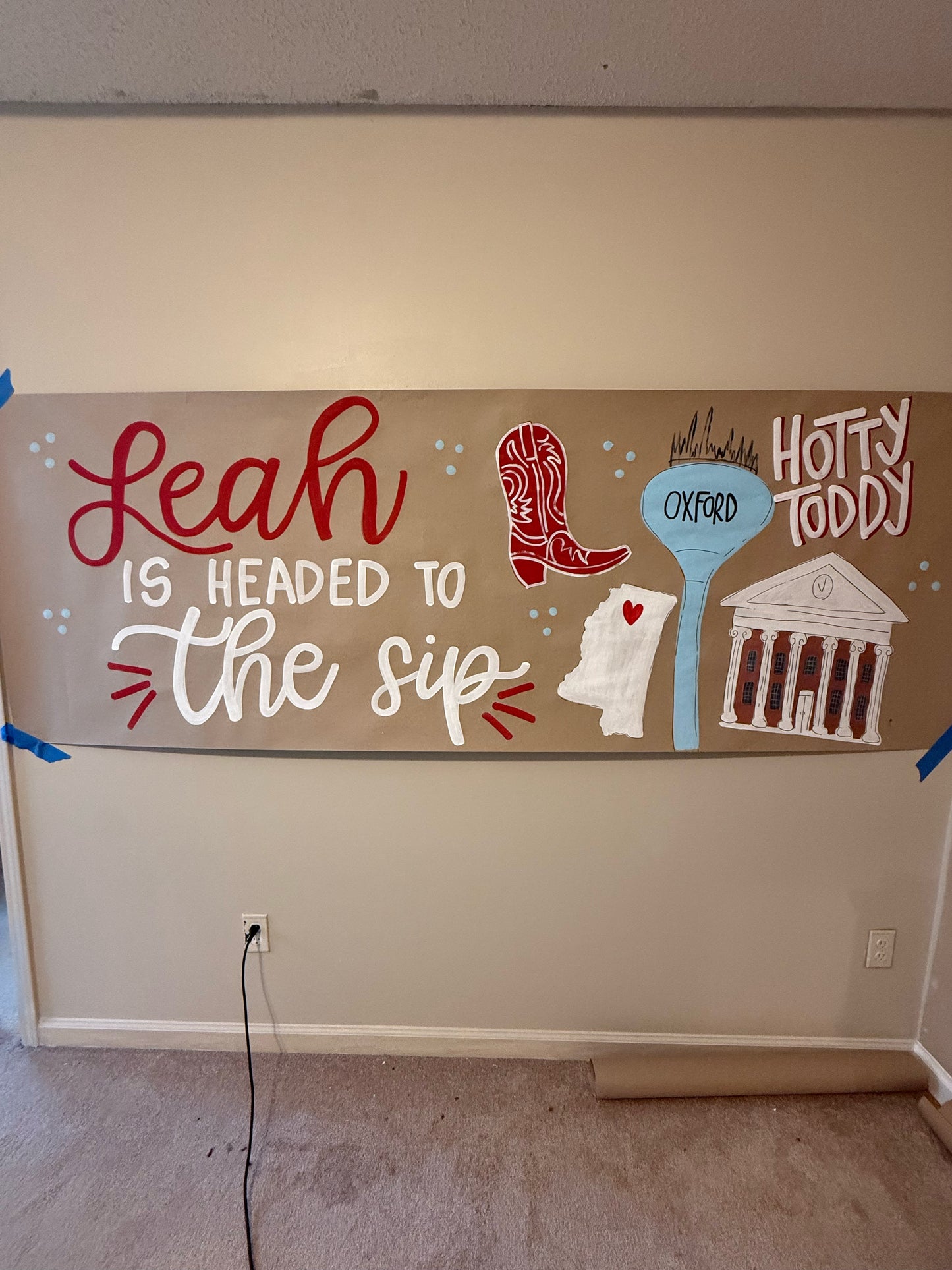 Custom Hand-Painted Graduation Banner | Kraft Paper Party Decor