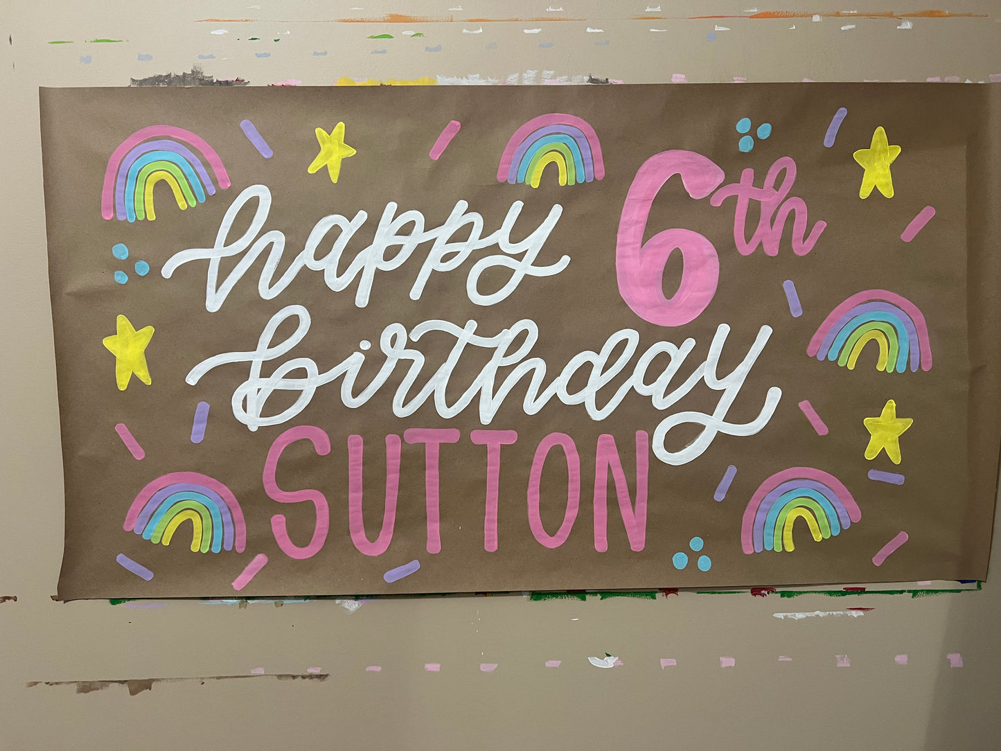 Custom Birthday Banner for Any Theme | Hand-Painted Party Backdrop | Personalized Butcher Paper Banner | Fast Shipping