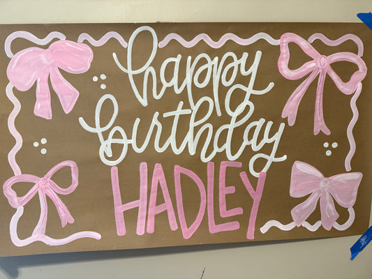 Custom Birthday Banner for Any Theme | Hand-Painted Party Backdrop | Personalized Butcher Paper Banner | Fast Shipping