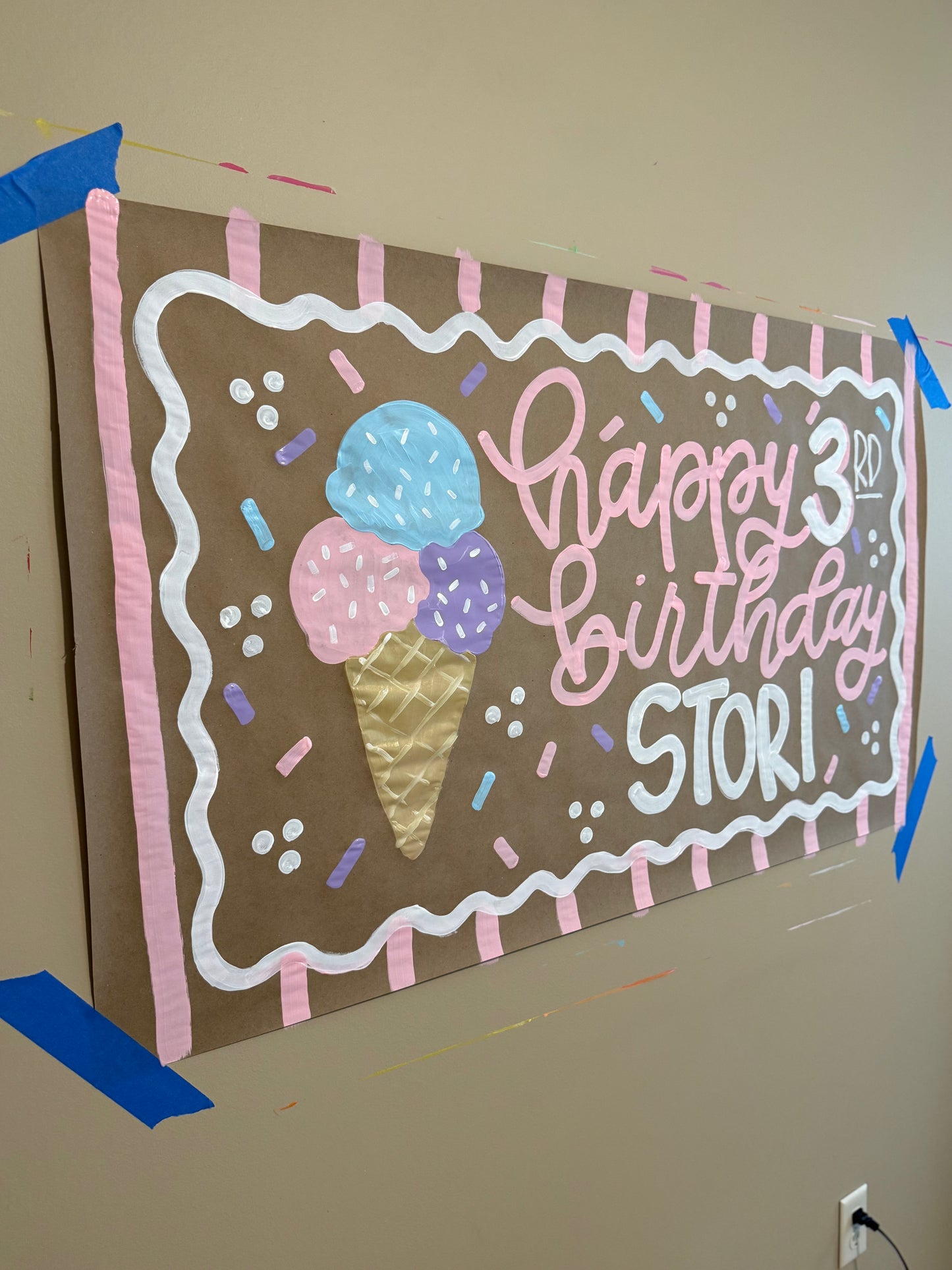 Custom Birthday Banner for Any Theme | Hand-Painted Party Backdrop | Personalized Butcher Paper Banner | Fast Shipping