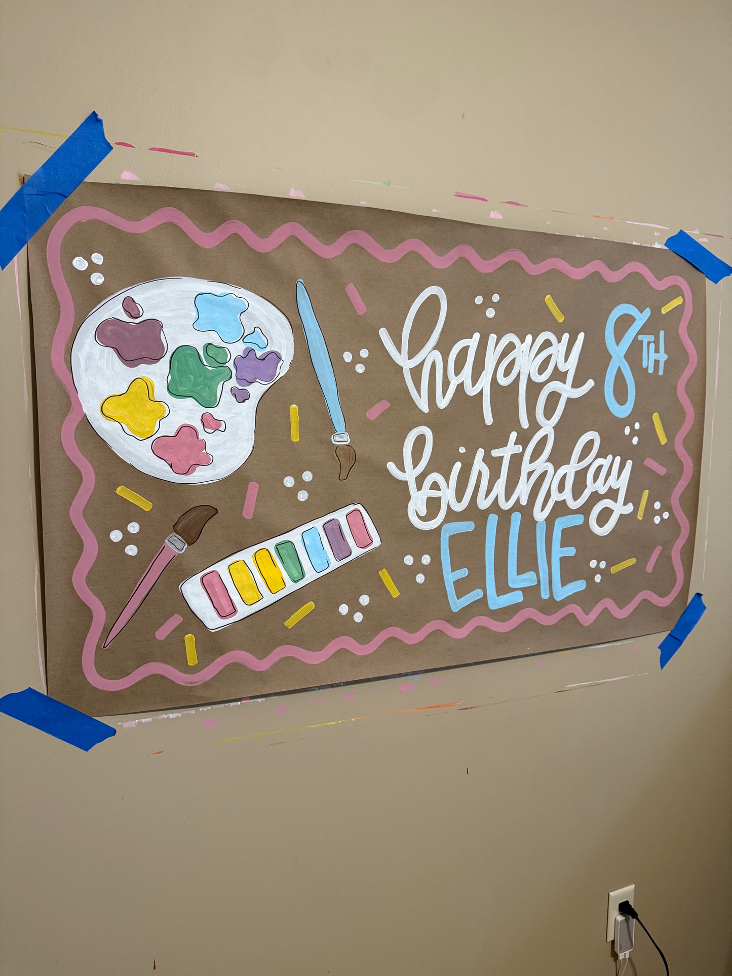 Custom Birthday Banner for Any Theme | Hand-Painted Party Backdrop | Personalized Butcher Paper Banner | Fast Shipping