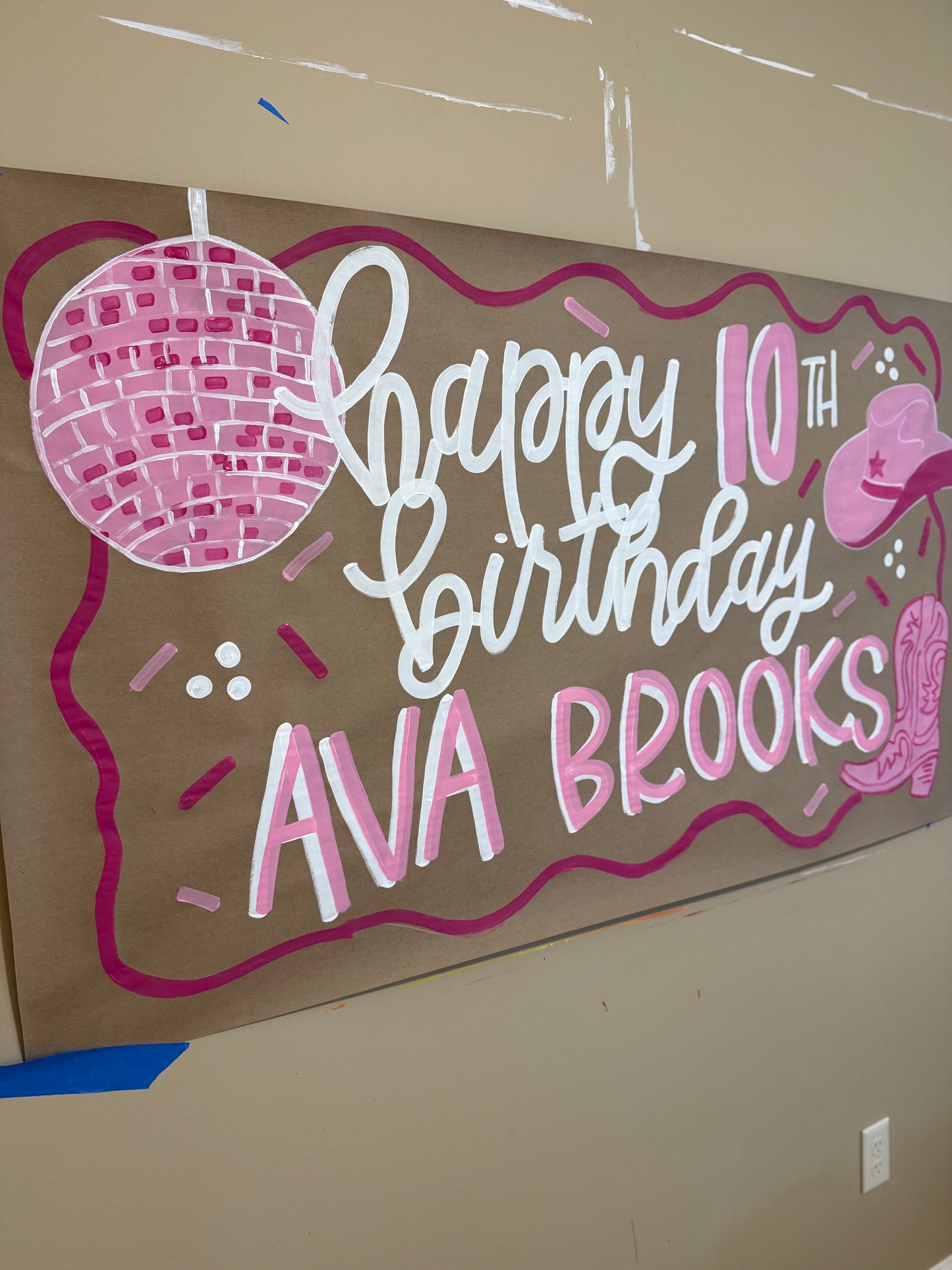 Custom Birthday Banner for Any Theme | Hand-Painted Party Backdrop | Personalized Butcher Paper Banner | Fast Shipping