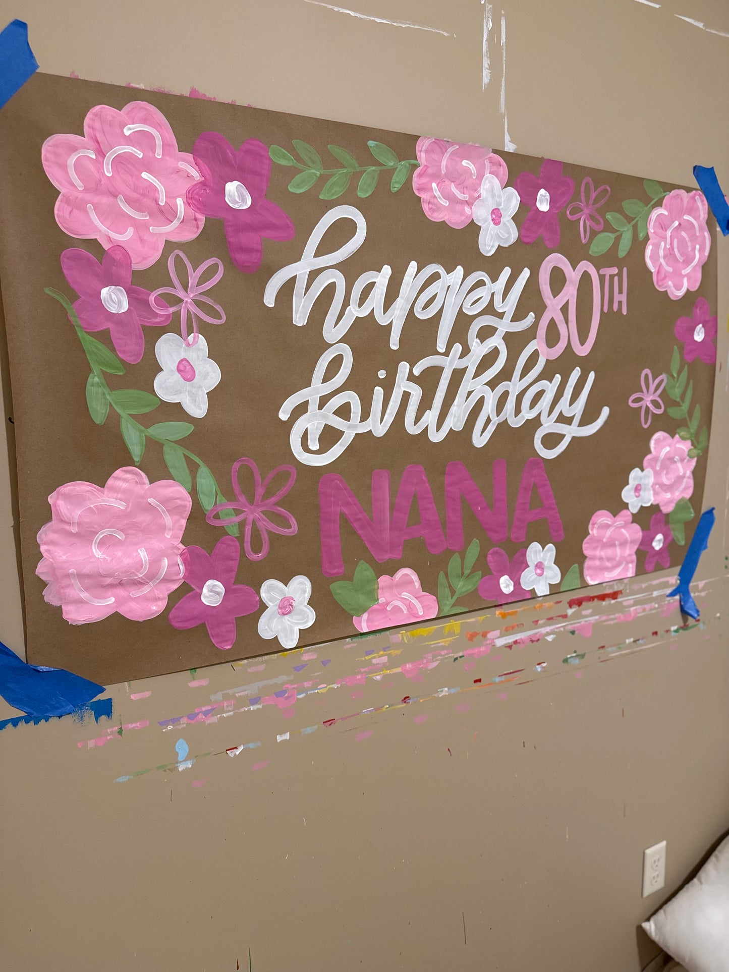 Custom Birthday Banner for Any Theme | Hand-Painted Party Backdrop | Personalized Butcher Paper Banner | Fast Shipping
