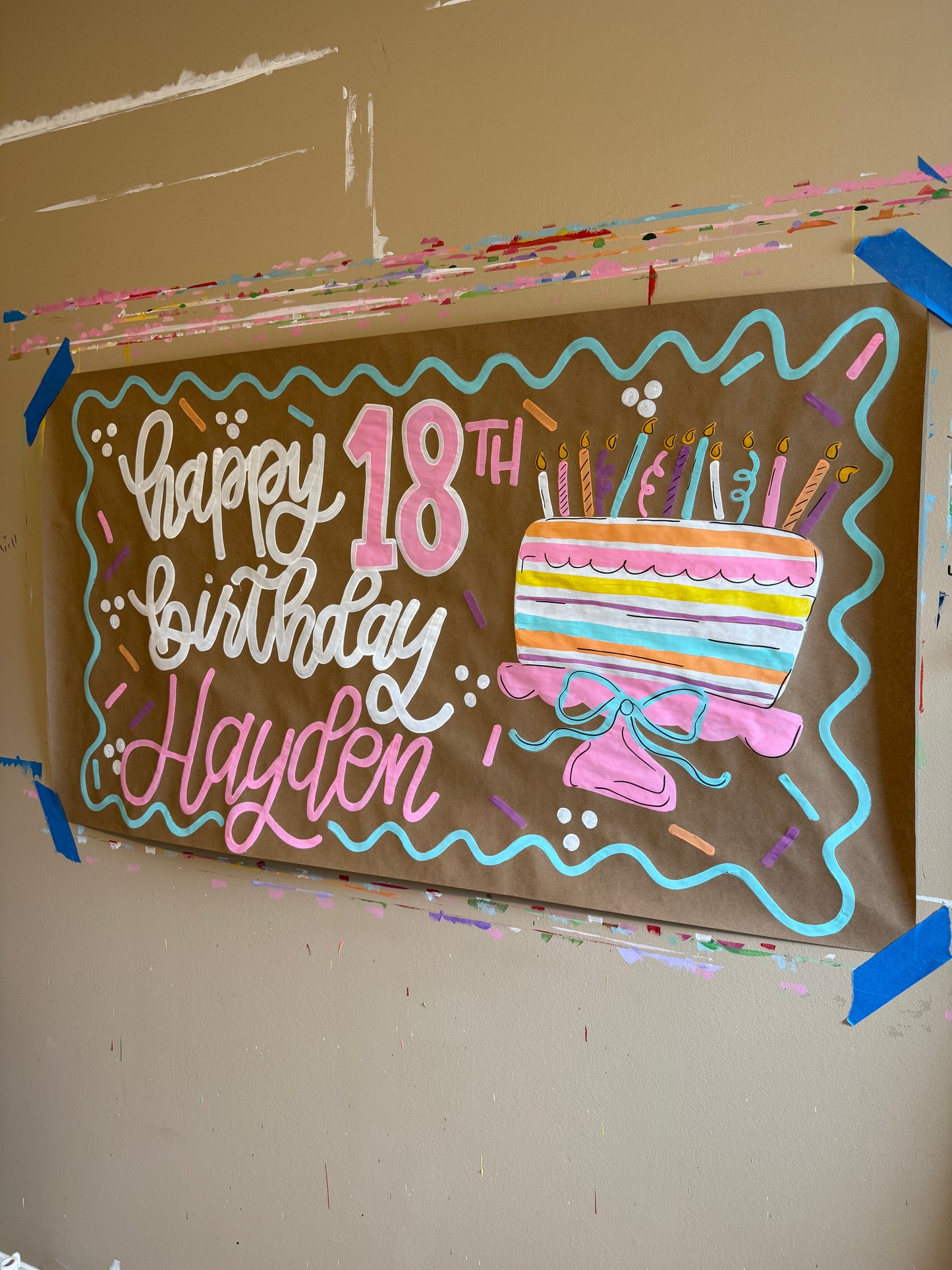 Custom Birthday Banner for Any Theme | Hand-Painted Party Backdrop | Personalized Butcher Paper Banner | Fast Shipping