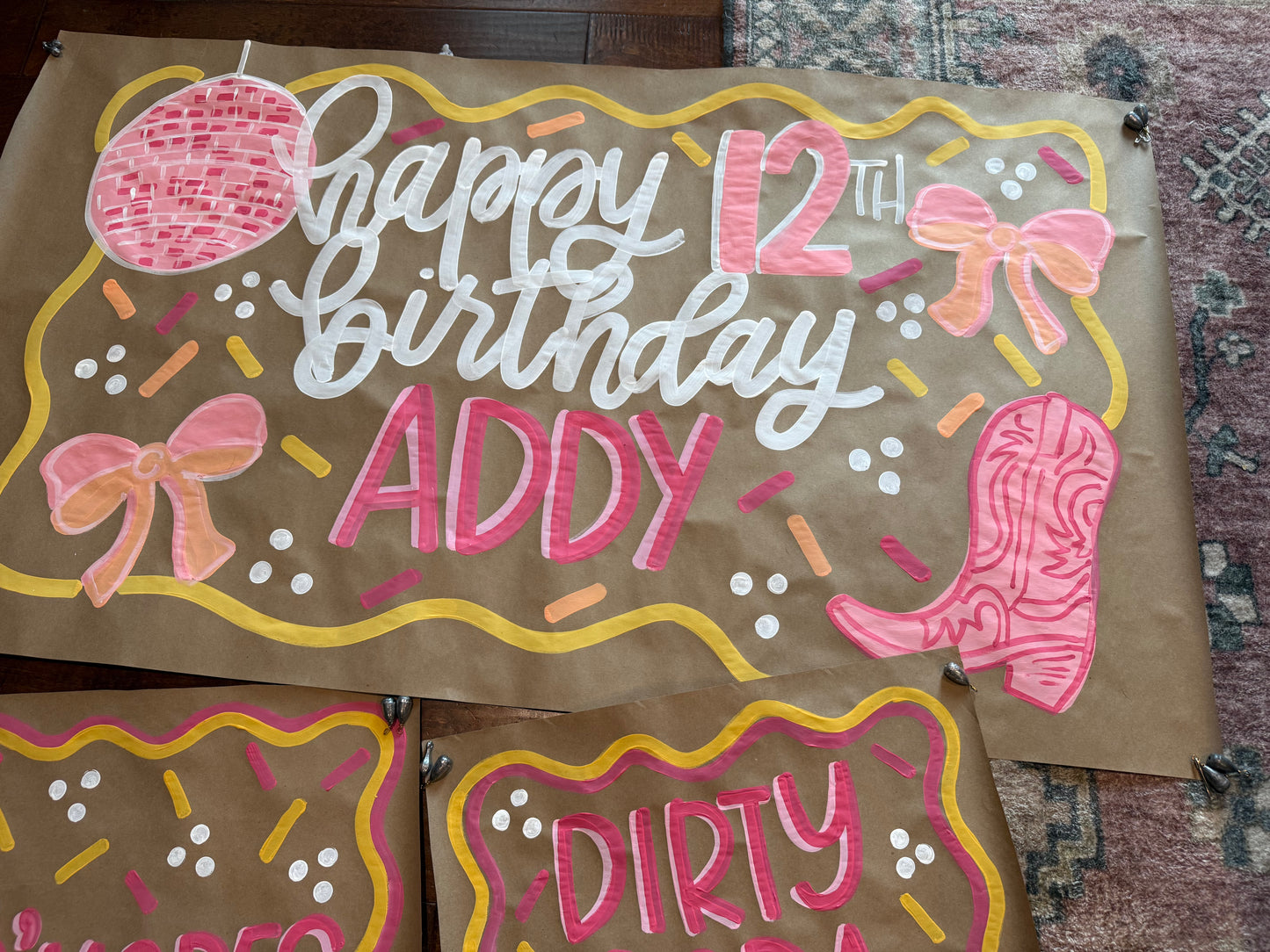 Custom Birthday Banner for Any Theme | Hand-Painted Party Backdrop | Personalized Butcher Paper Banner | Fast Shipping